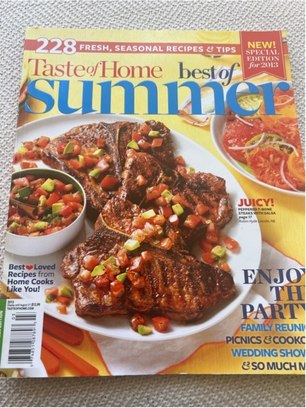 Taste of Home Cookbook Best of Summer